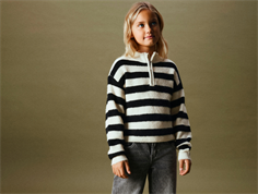 Name It jet stream striped half zip knit sweater